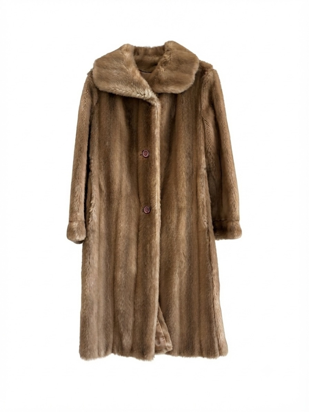 Vintage Dubrowsky & Joseph 60s 70s Union TagTissavel Faux Fur Coat Mob Wife Glam